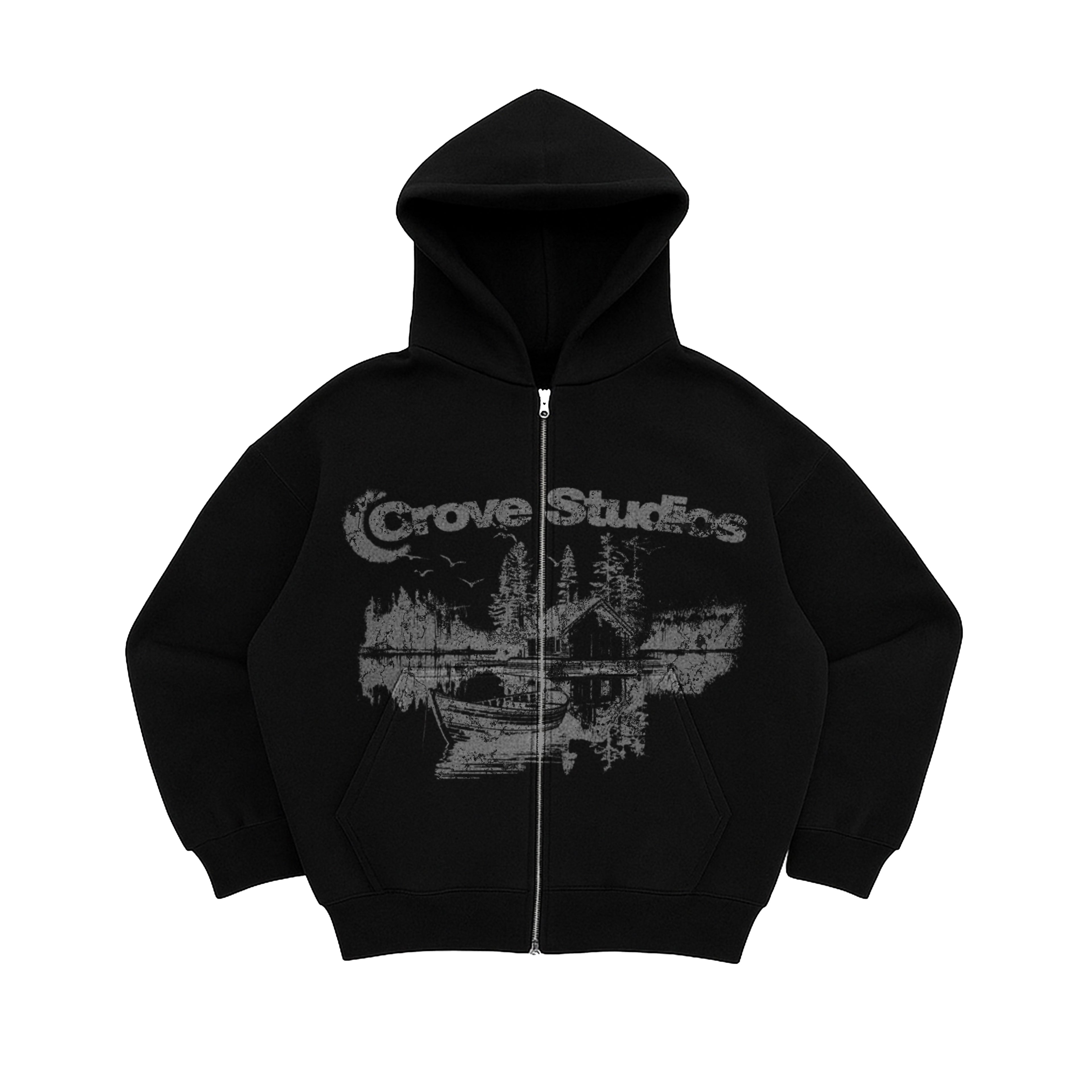 Crove Black Zip Up