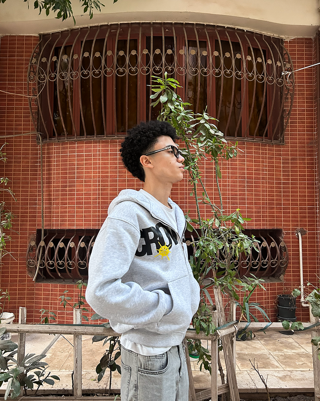 Crove Light Gray Zip Up