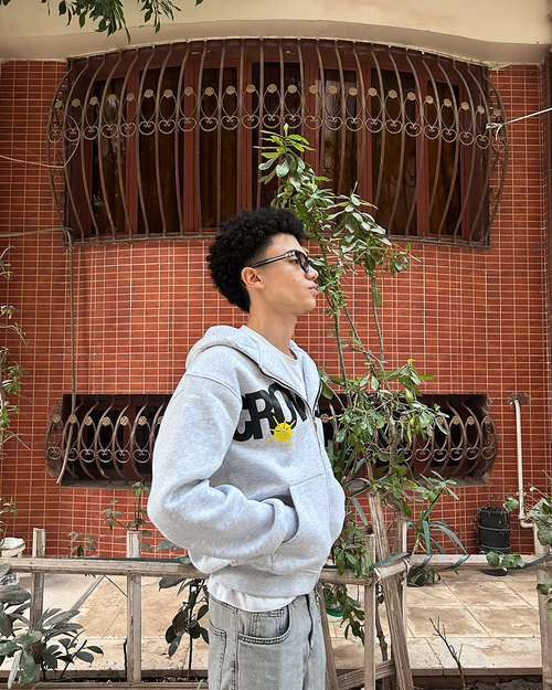 Crove Light Gray Zip Up