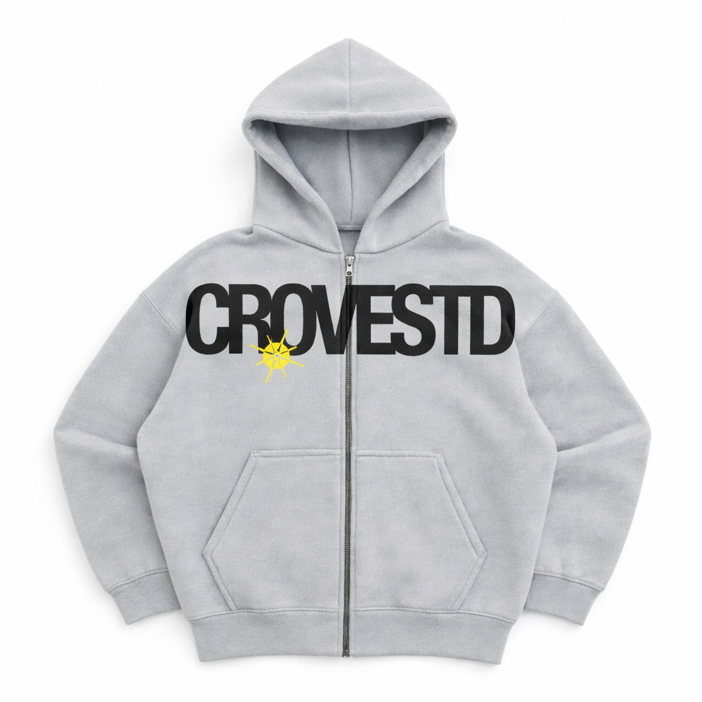 Crove Light Gray Zip Up